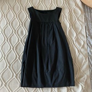 theory black babydoll dress